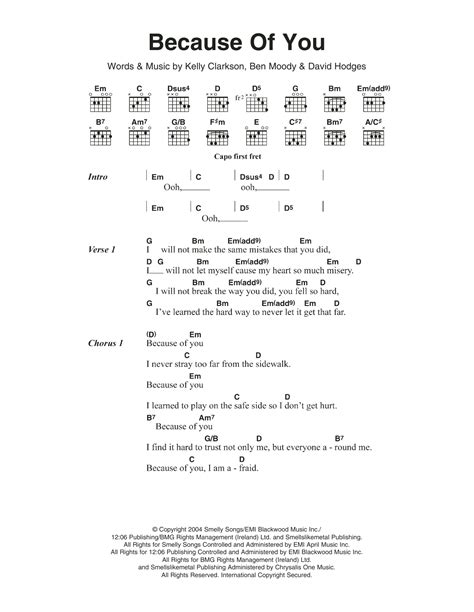 because of you lyrics brian ming|Because Of You Chords .
